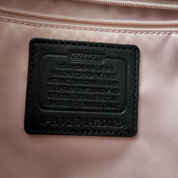 Coach Plaid Wool with Black Patent Leather Trim - Picture 12 of 14